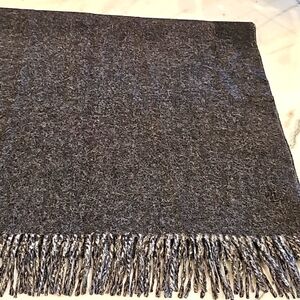 Lauren Ralph Lauren reversible wool-cashmere shawl with fringe
